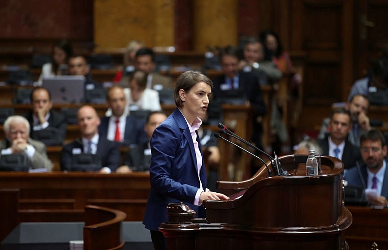 Премиерът на Сърбия Ана Бърнабич заяви че президентът Александър Вучич