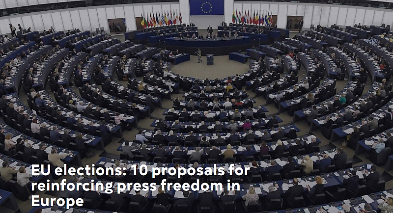 Международна организация Репортери без граници обяви 10 предложения за защита