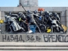 Пак артупражненията върху паметника на Съветската армия