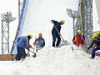 Поглед от върха на рампата за сноуборд