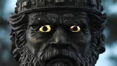 "Ослепя" едното око на паметника на цар Самуил