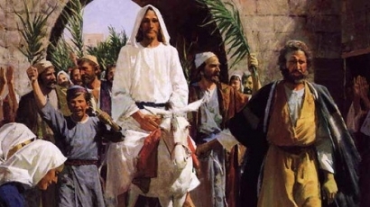 Цветница-посрещат Исус в Йерусалим с лаврови клонки