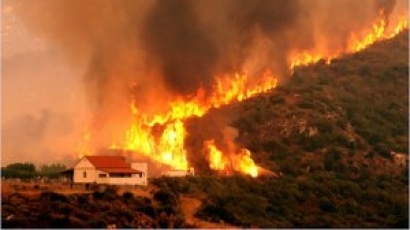 Голям горски пожар в района на Габрово