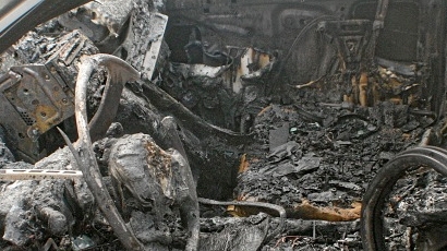 Патрулка изгоря край Симитли