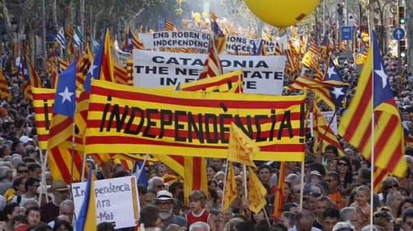 Баските излезнаха на протест в подкрепа на Каталуния