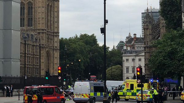 Кола се вряза в британския парламент (Видео)