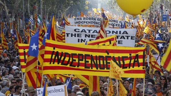 Хиляди излязоха на протест в Барселона
