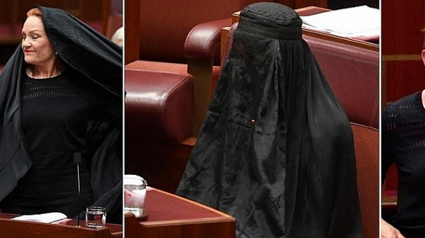 Австралийска сенаторка се нагизди с бурка в парламента