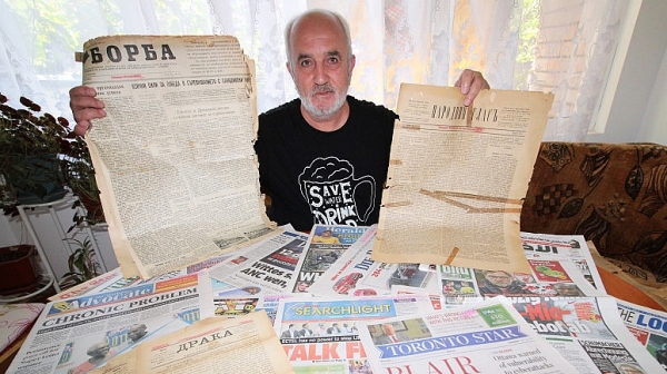 7000 вестници от над 100 държави е събрал летописецът на „Етър“ Ангел Ганцаров