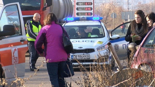 Верижна катастрофа на столичен булевард