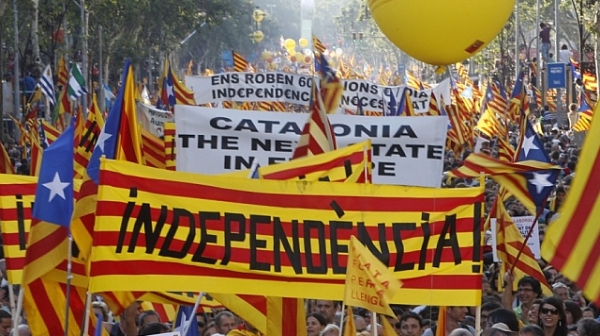 Близо 1 милион каталунци поискаха отцепване на  протест в Барселона