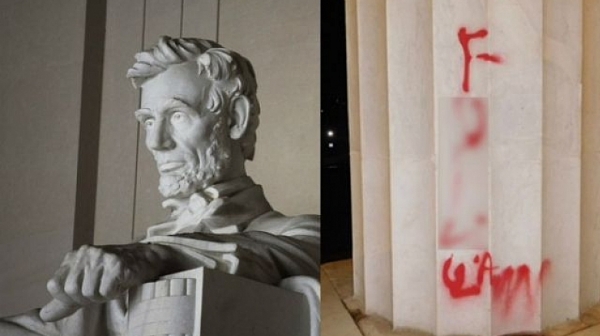 Оскверниха Мемориала на Линкълн във Вашингтон с ”Майната му на закона”