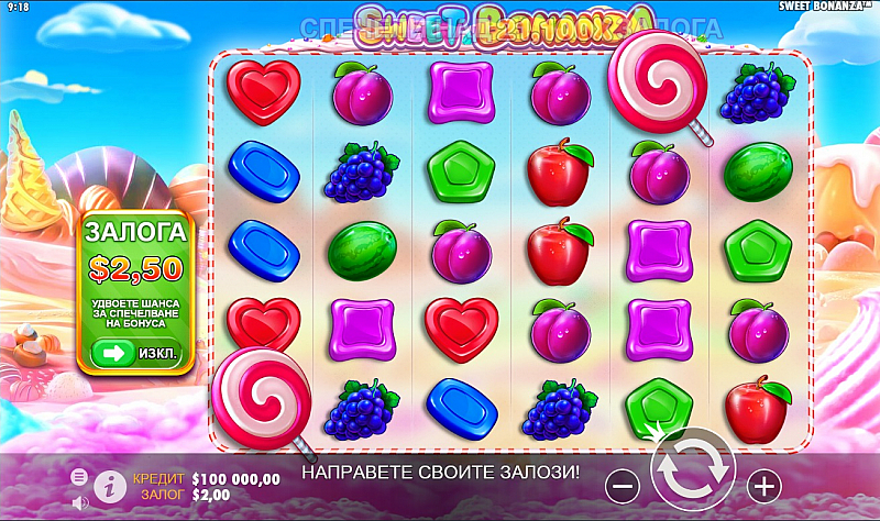 Sweet Bonanza е един от най сладките казино слотове които можете