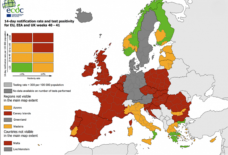 Над половината държави в Европейския съюз и Великобритания бяха обявени