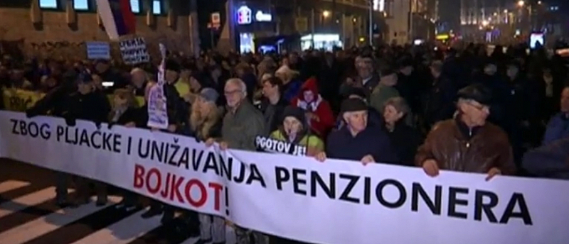 В Белград отбеляза една година антиправителствени протести Първото шествие беше