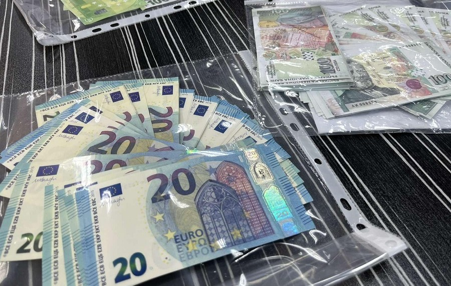 Общата стойност на конфискуваните фалшиви банкноти е 40 000 лева