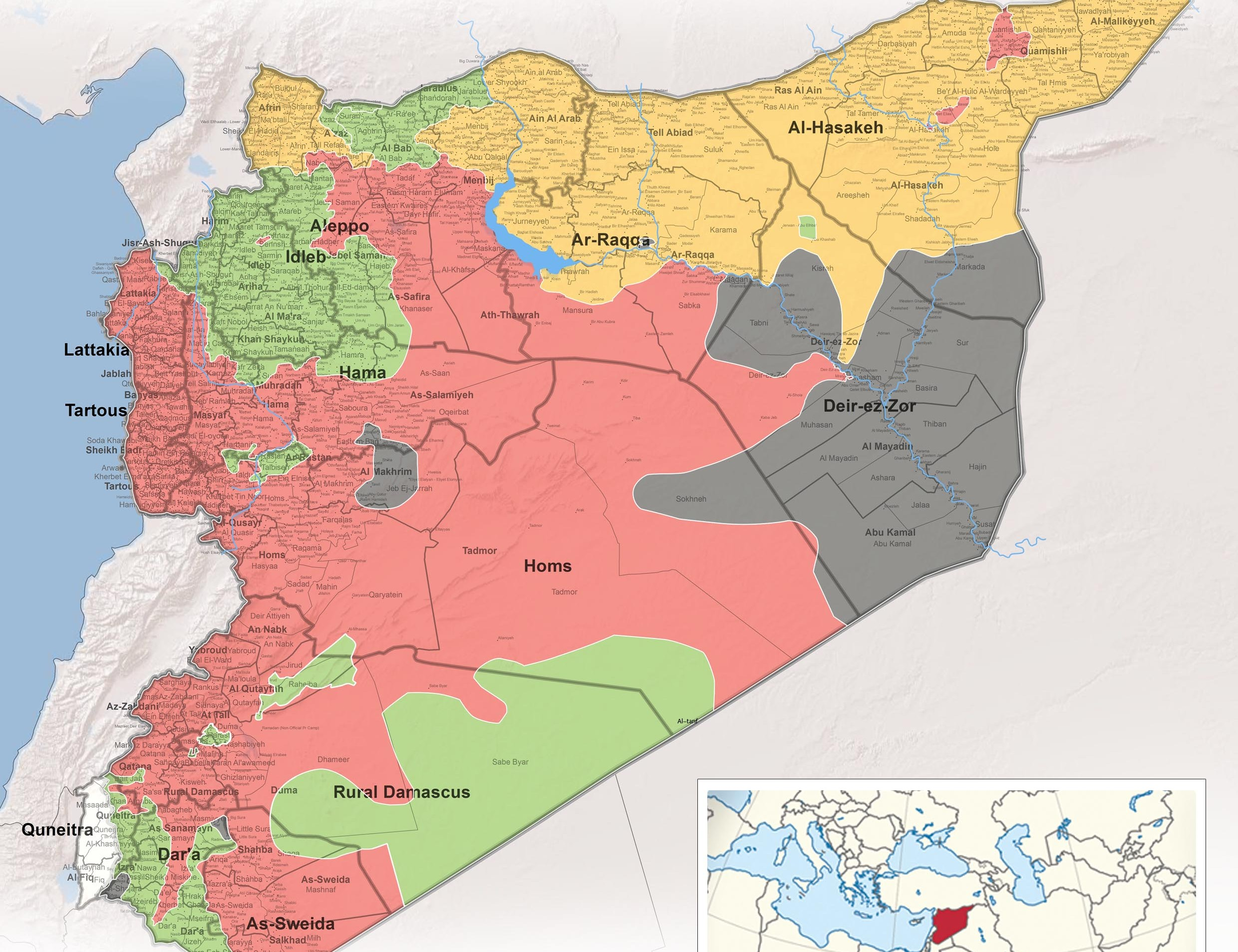 Под контрола на Дамаск минават всички гранични пунктове в източна