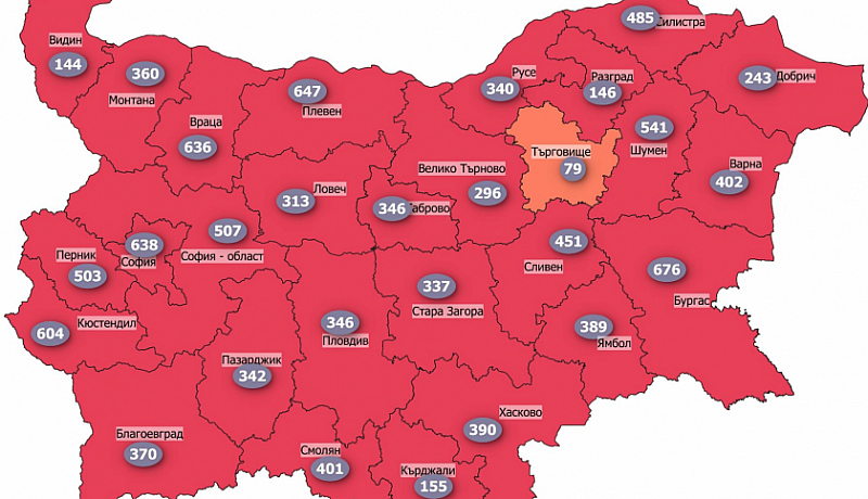 27 области в страната вече са в червената COVID зона