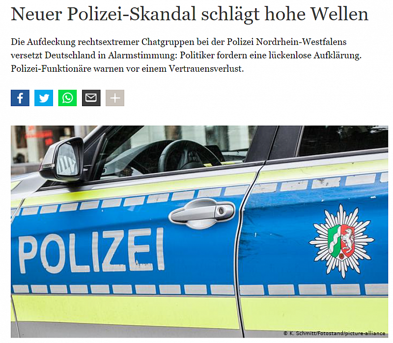 Полицейски скандал разтърси германския град Есен Неонацисти в униформи са
