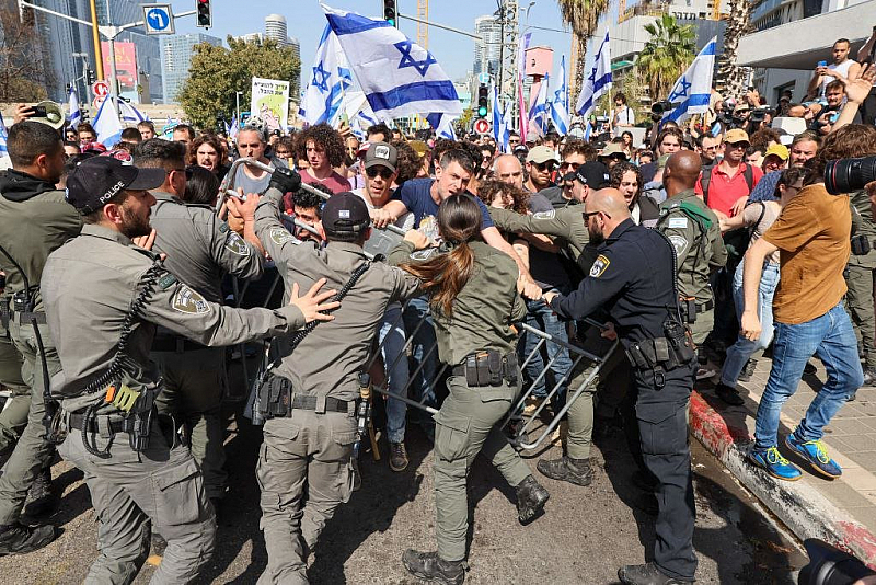 Това е първата подобна ескалация на демонстрации в Израел от