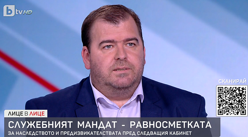 Това заяви в предаването Лице в лице по bTV служебният