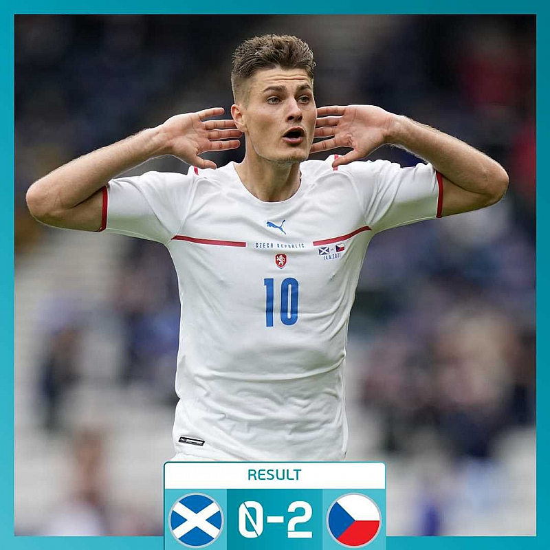 Евро2020: Чехия победи Шотландия с 2:0