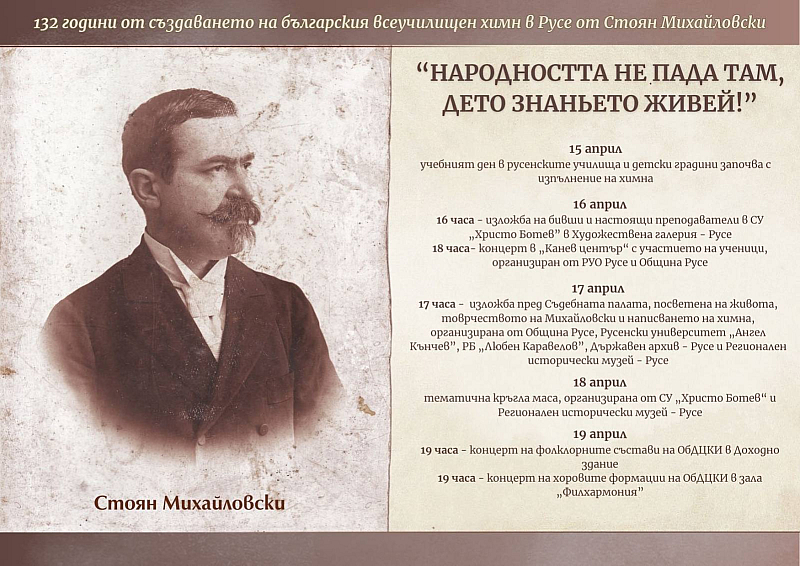 132 години от написването на проекта за български всеучилищен химн