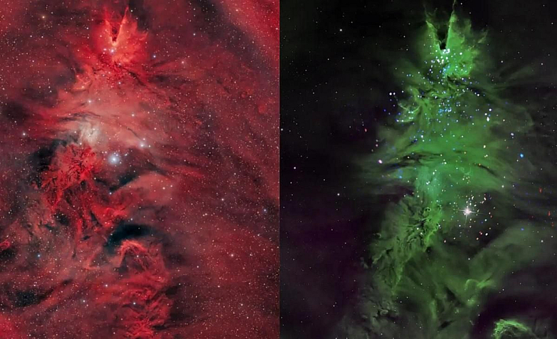  Регионът се намира в неясно съзвездие Еднорог близо до плътната