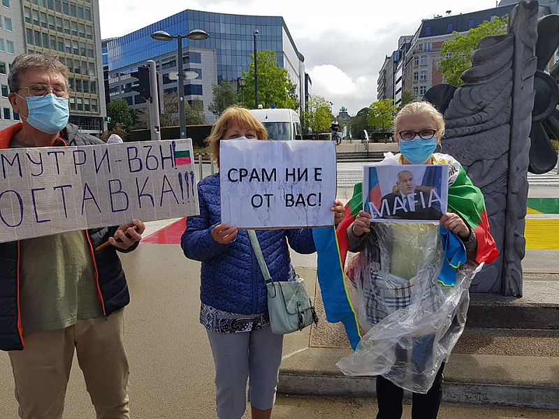 Българи в Брюксел и днес протестират срещу мафиотското правителство и