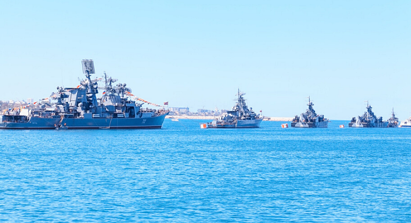 Корабната група е доста разгърната 17 кораба в Черно море