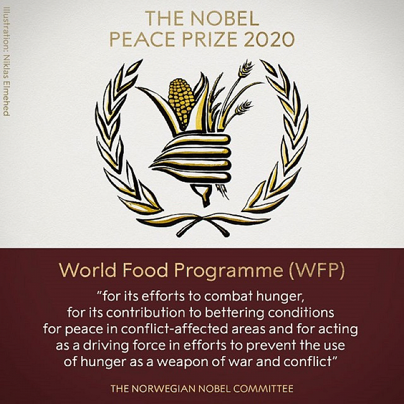 Световната програма за прехраната (WFP) към ООН получи Нобеловата награда