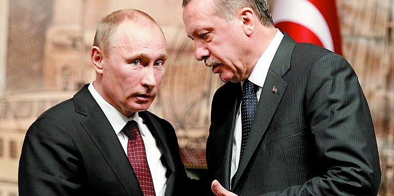 Руският му колега Владимир Путин присъстваше на конференцията Ердоган се