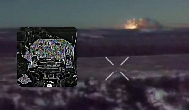 Дронове FPV удариха целта четири пъти последвано от експлозия на