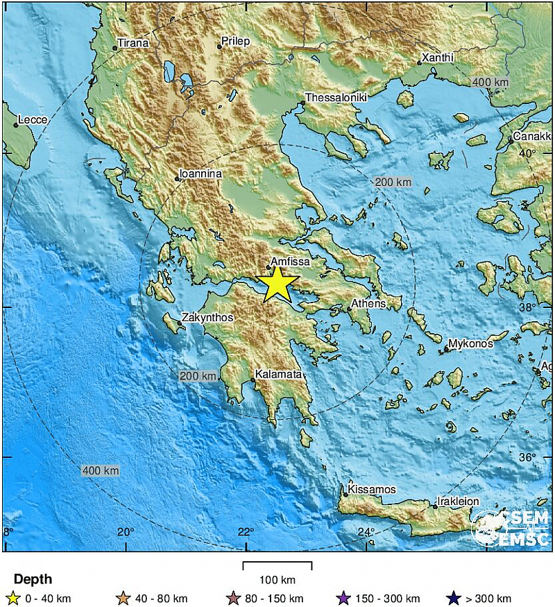 Земетресението е на дълбочина 5 км в Коринтския залив Било