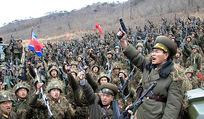 След като южнокорейските гранични патрули са произвели предупредителни изстрели войници