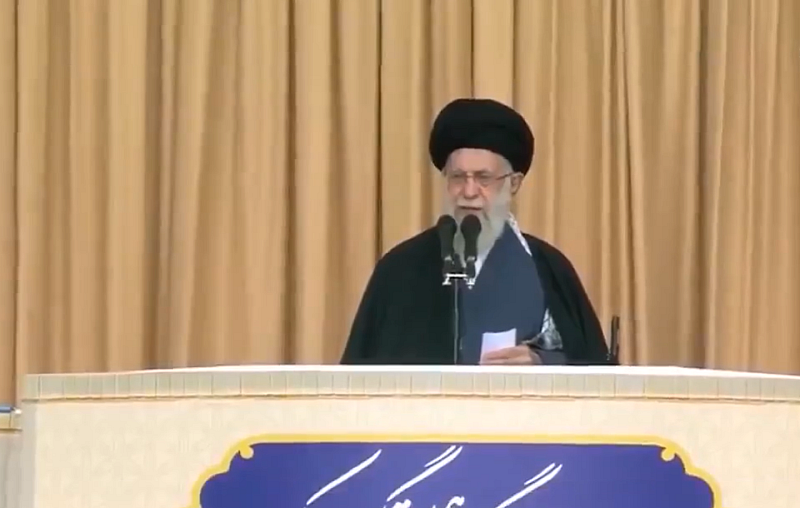 Във видеоклип публикуван в социалната мрежа X Хаменей заяви   Самият злонамерен