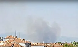 Голям пожар край „Левски Г“: Огънят обхвана стотици метри сухи треви