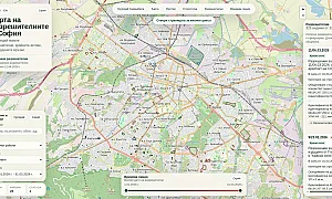 Ученик създаде карта на разрешенията за строеж в София