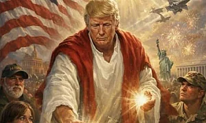 „Мислех, че е лекар“: Тръмп обясни защо е публикувал снимка на себе си като Исус