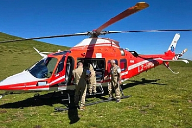 Въздушната ни спешна помощ с първа успешна планинска акция