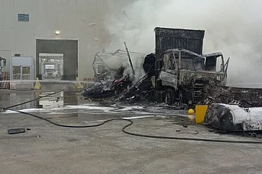 Камион изгоря на ГКПП "Капитан Андреево"