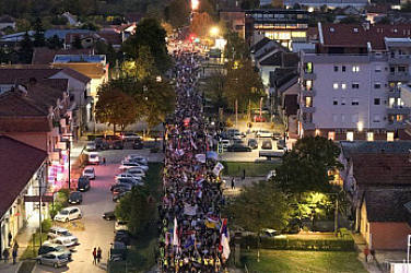 Студентски марш от Белград до Нови Сад за годишнината от трагедията