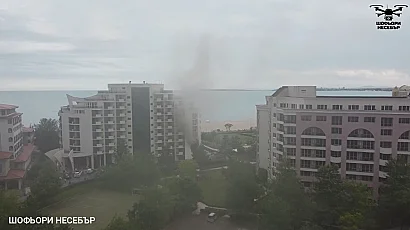 Пожар в хотел в Слънчев бряг: Гостите са евакуирани, има загинал /видео/