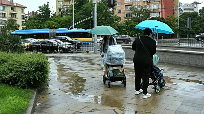 Жълт код за интензивни валежи, максимални температури между 18° и 20°