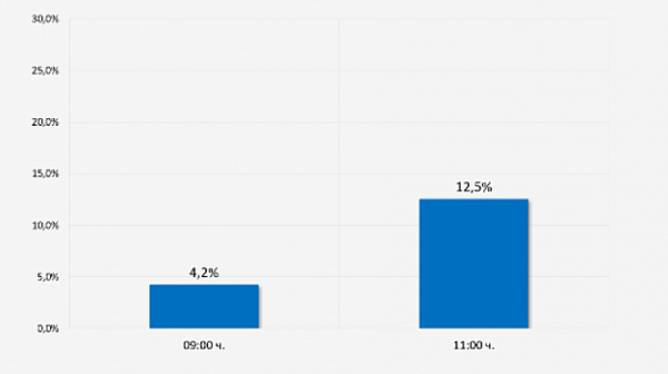 „Галъп“: 12,5% e активността в изборите към 11 часа