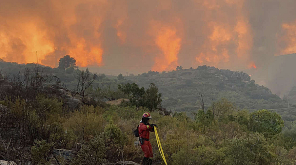 Голям горски пожар в Испания наложи евакуацията на над 550 души