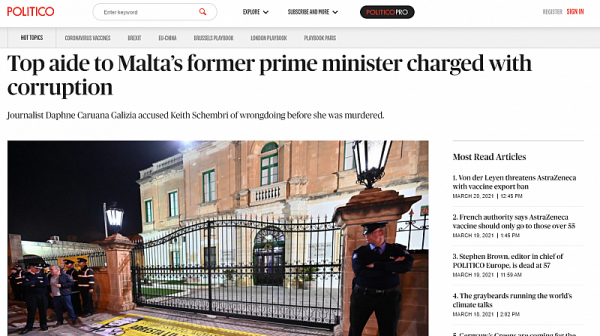 Дясната ръка на бившия малтийски премиер - обвинен в пране на пари и корупция