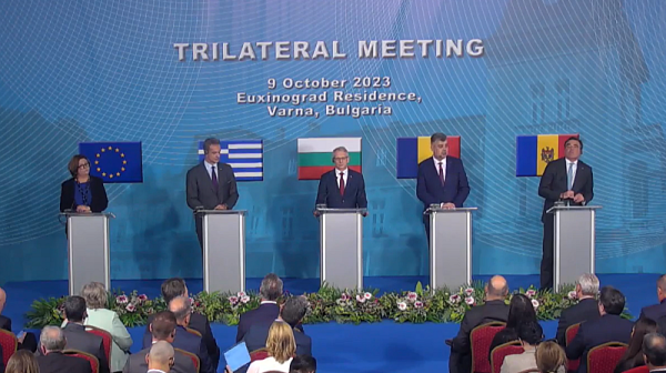 Премиерите на България, Гърция и Румъния се срещнаха край Варна. Денков: Европа не може да е зависима от външни фактори (видео)