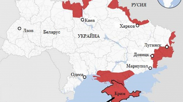 Войната в Украйна: Каква част е превзета от руските войски?