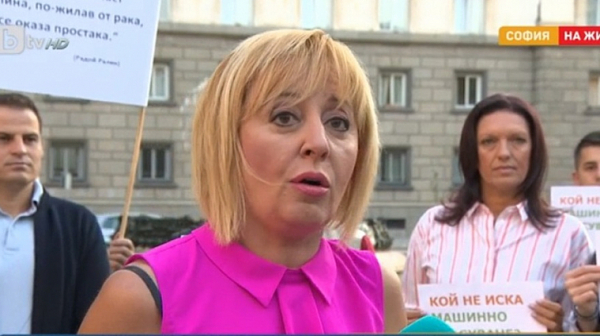Мая Манолова на протест срещу Изборния кодекс: Отново човешка ръчичка ще пипа вота